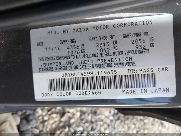 2017 MAZDA MAZDA6 TOURING