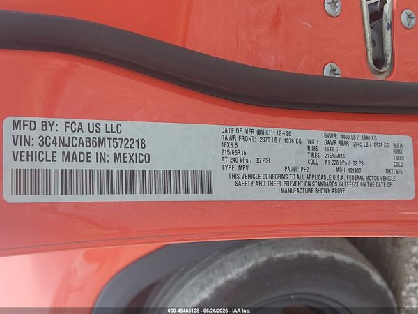 2021 JEEP COMPASS SPORT FWD