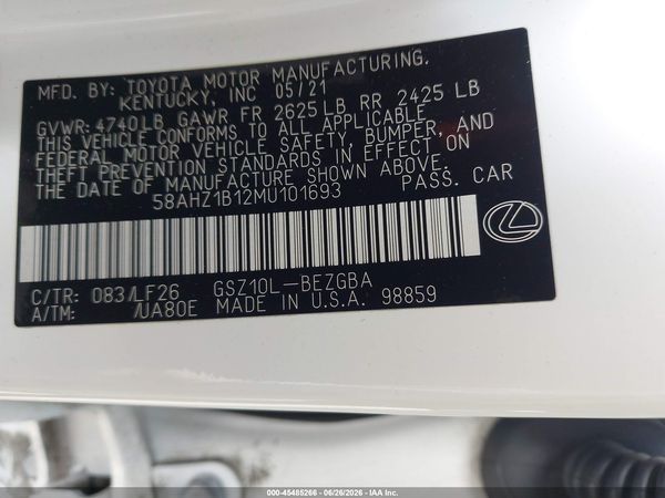 2021 LEXUS ES 350 F SPORT