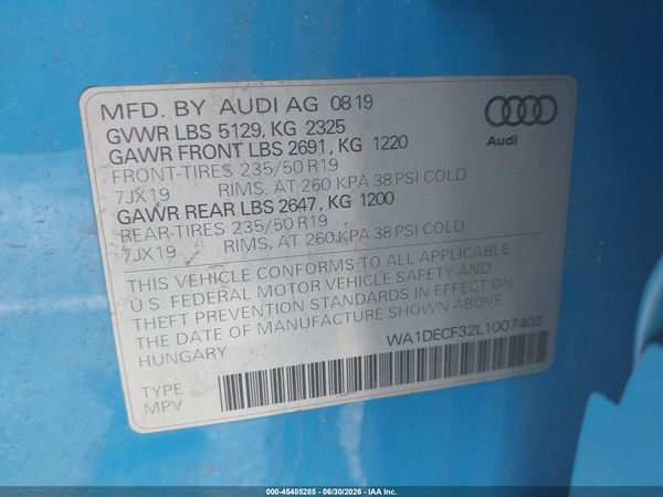 2020 AUDI Q3