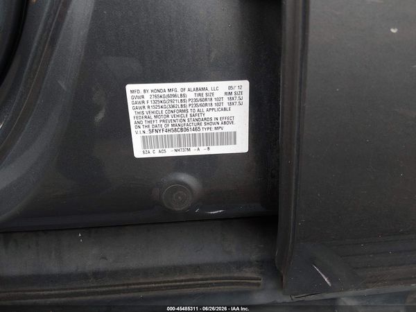 2012 HONDA PILOT EX-L
