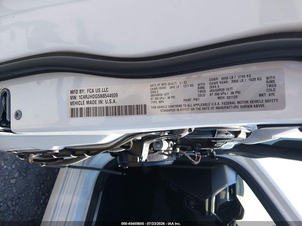 2022 JEEP GRAND CHEROKEE OVERLAND 4X4