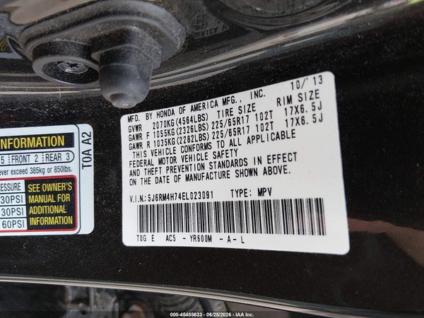 2014 HONDA CR-V EX-L