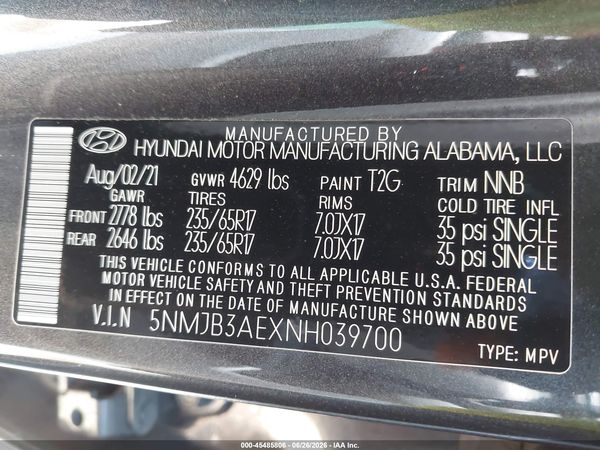 2022 HYUNDAI TUCSON SEL