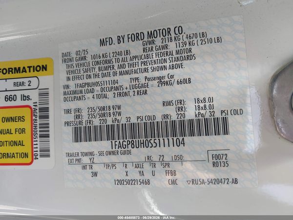 2025 FORD MUSTANG
