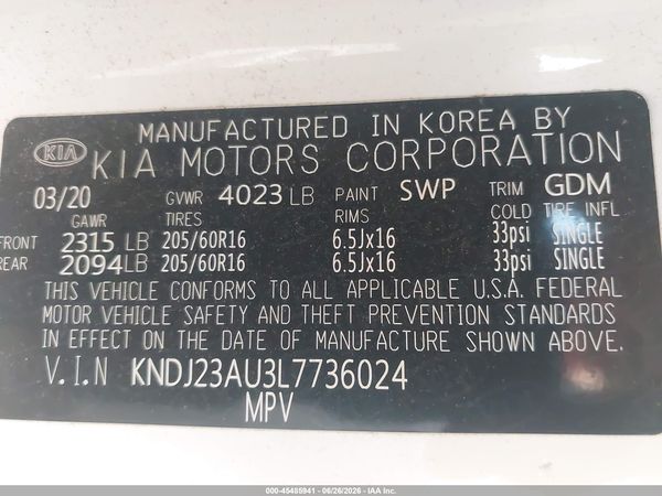 2020 KIA SOUL LX