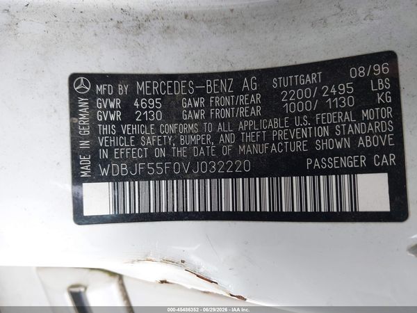 1997 MERCEDES-BENZ E 320 E320 210