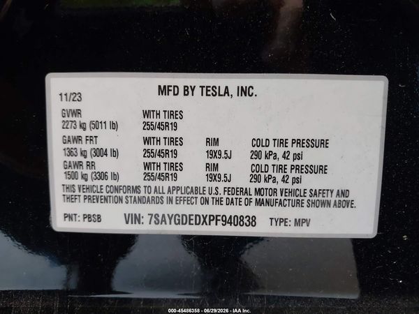 2023 TESLA MODEL Y RWD