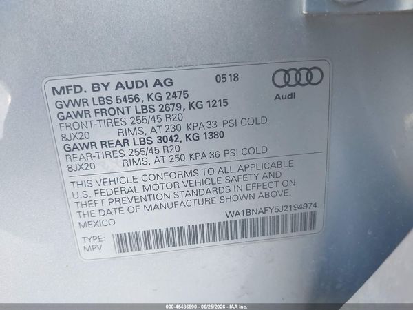 2018 AUDI Q5