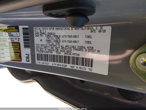2020 TOYOTA TACOMA TRD SPORT