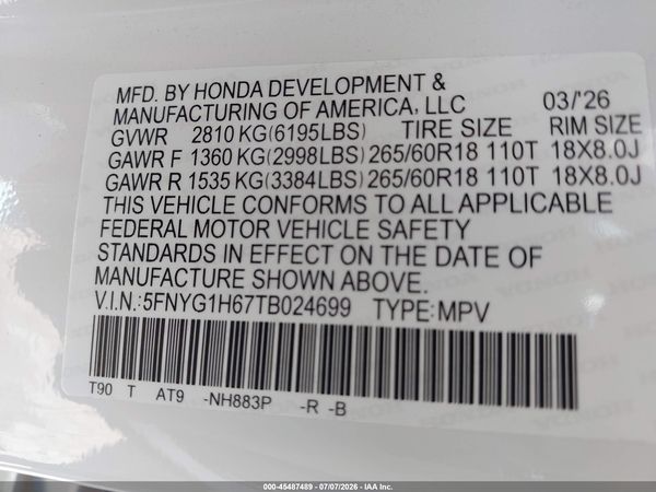 2026 HONDA PILOT TRAILSPORT
