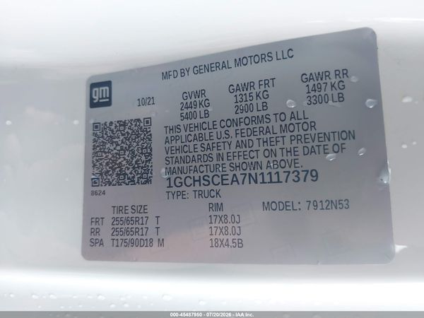 2022 CHEVROLET COLORADO 2WD  LONG BOX LT — I9
