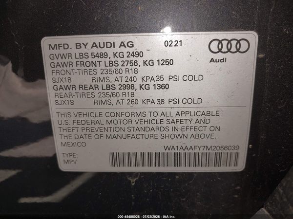 2021 AUDI Q5