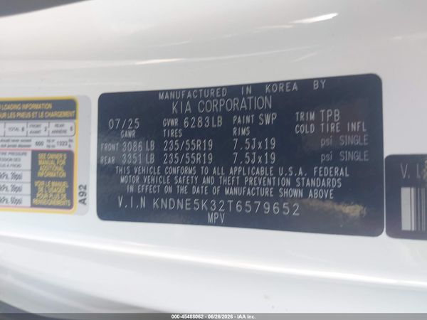 2026 KIA CARNIVAL MPV SX