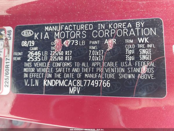 2020 KIA SPORTAGE LX