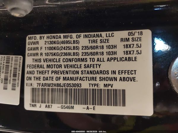 2018 HONDA CR-V EX-L/EX-L NAVI