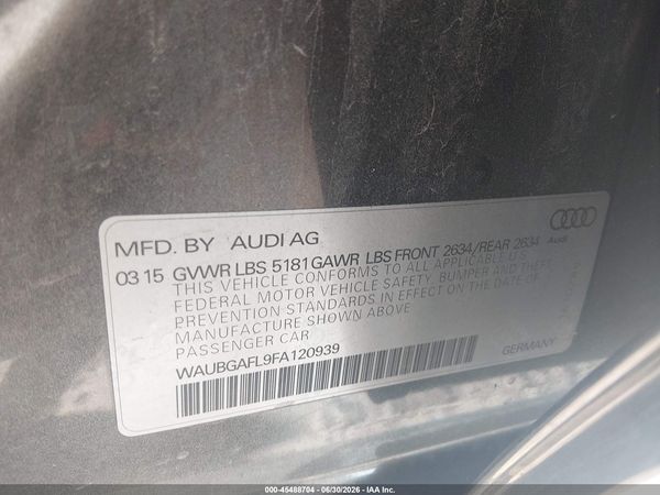 2015 AUDI S4 3.0T PREMIUM PLUS