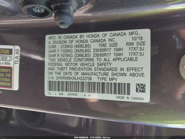 2018 HONDA CR-V LX