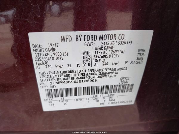 2018 FORD EDGE TITANIUM