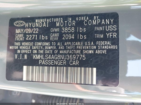 2022 HYUNDAI ELANTRA SEL