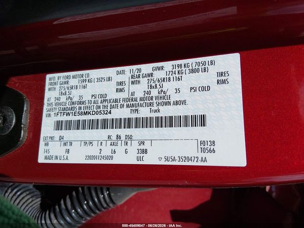 2021 FORD F-150 XLT