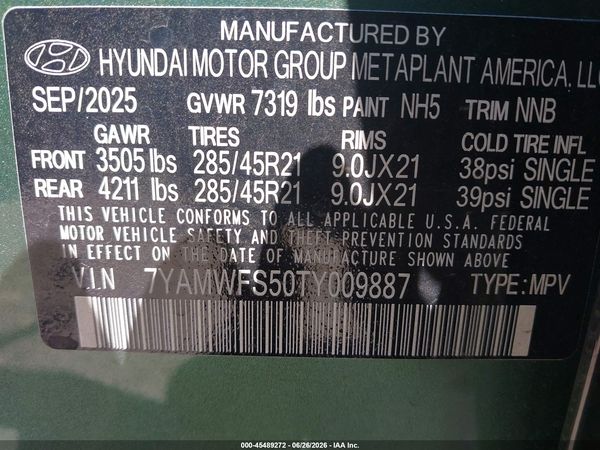 2026 HYUNDAI IONIQ 9 PERFORMANCE LIMITED