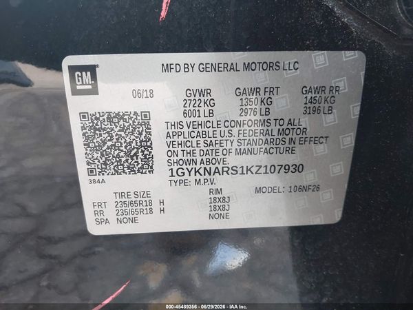 2019 CADILLAC XT5 STANDARD