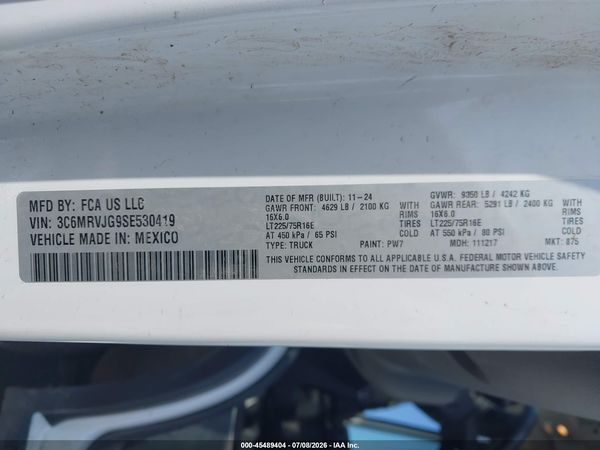 2025 RAM PROMASTER 3500