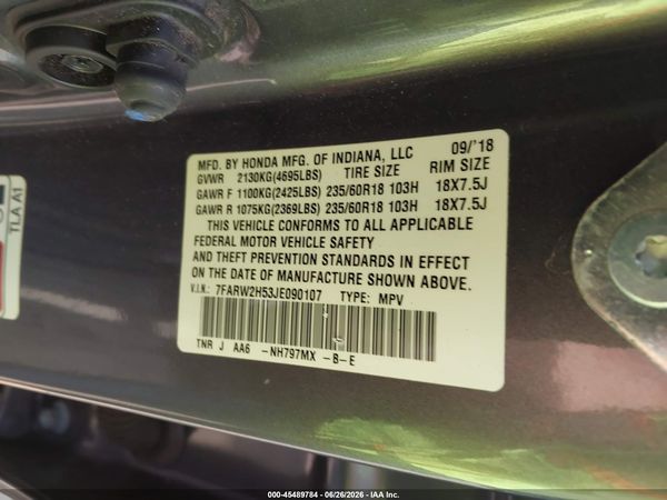 2018 HONDA CR-V EX