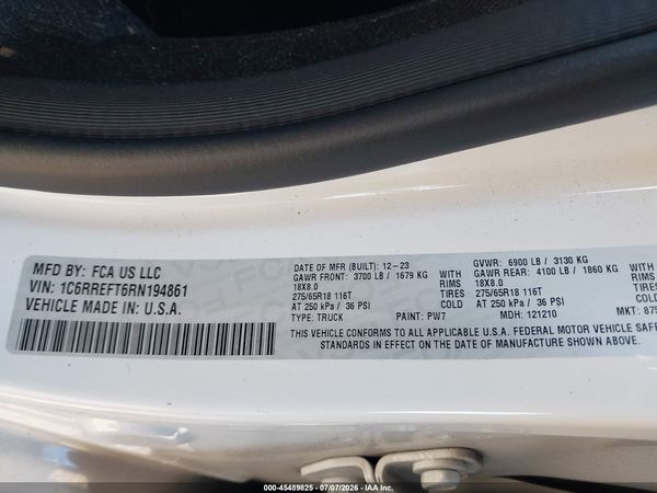 2024 RAM 1500 LONE STAR  4X2 5'7 BOX