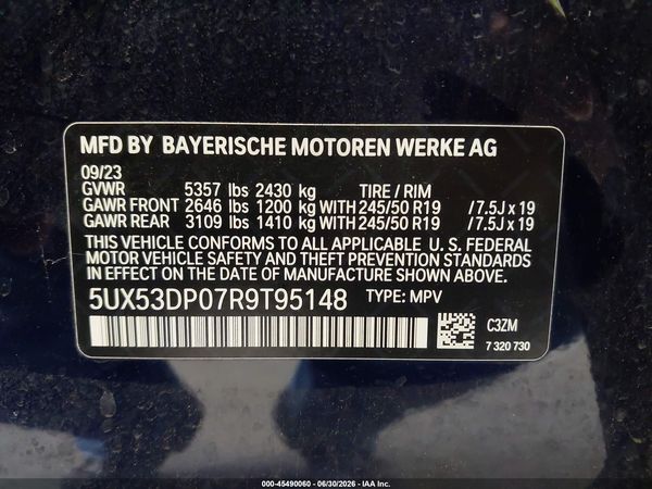 2024 BMW X3 XDRIVE30I