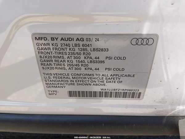2024 AUDI Q4 E-TRON PREMIUM PLUS 55 QUATTRO