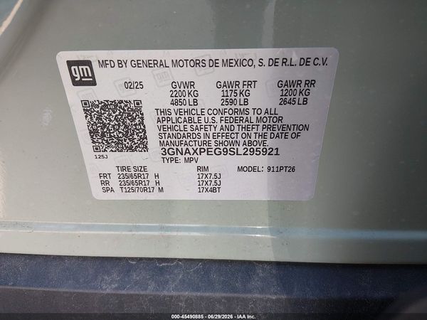 2025 CHEVROLET EQUINOX AWD LT — I9
