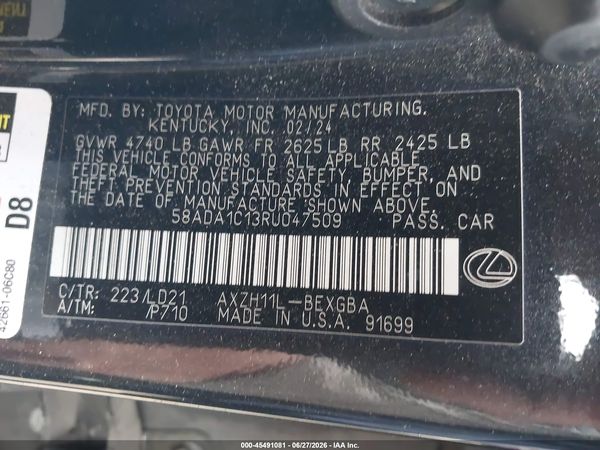 2024 LEXUS ES 300H 300h Premium