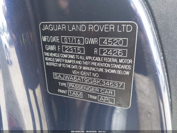 2016 JAGUAR F-TYPE