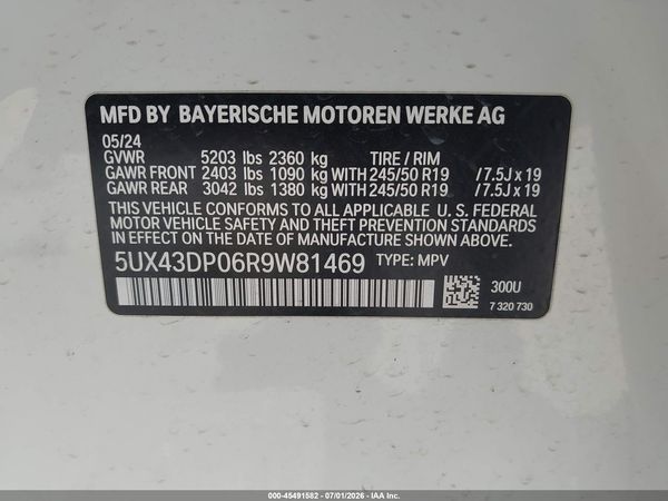 2024 BMW X3 SDRIVE30I