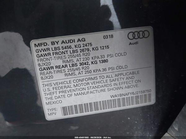2018 AUDI Q5 2.0T PREMIUM