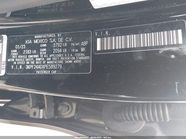 2023 KIA FORTE LXS