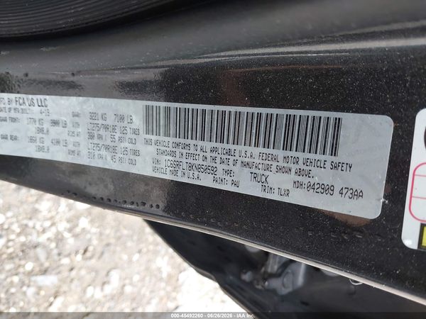 2019 RAM 1500 REBEL  4X4 5'7 BOX
