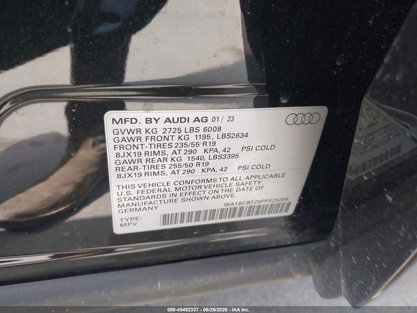 2023 AUDI Q4 E-TRON PREMIUM PLUS 40 RWD