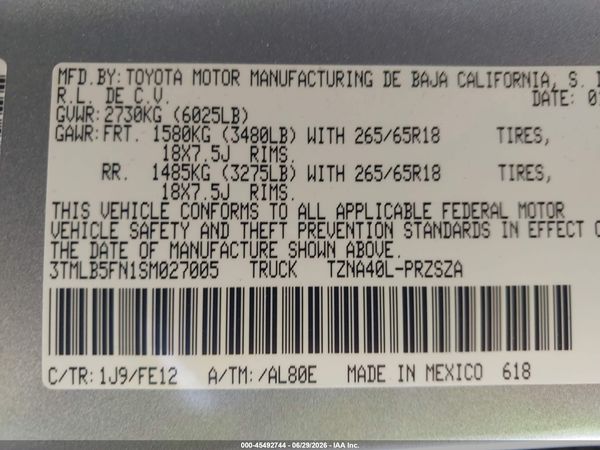 2025 TOYOTA TACOMA