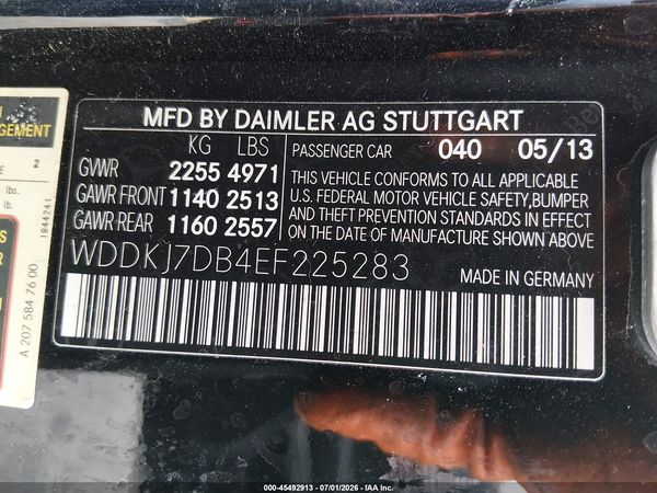 2014 MERCEDES-BENZ E 550 E550