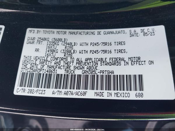2023 TOYOTA TACOMA SR5 V6