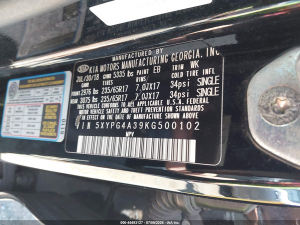 2019 KIA SORENTO 2.4L L