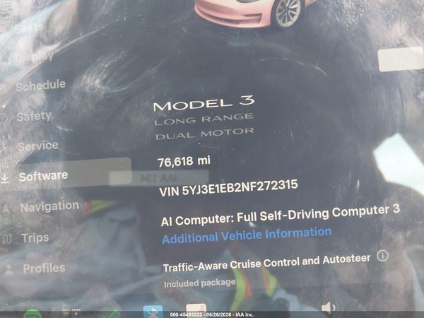 2022 TESLA MODEL 3