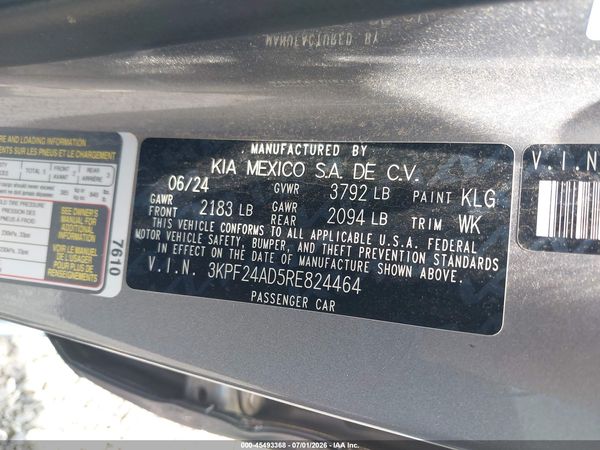 2024 KIA FORTE LXS