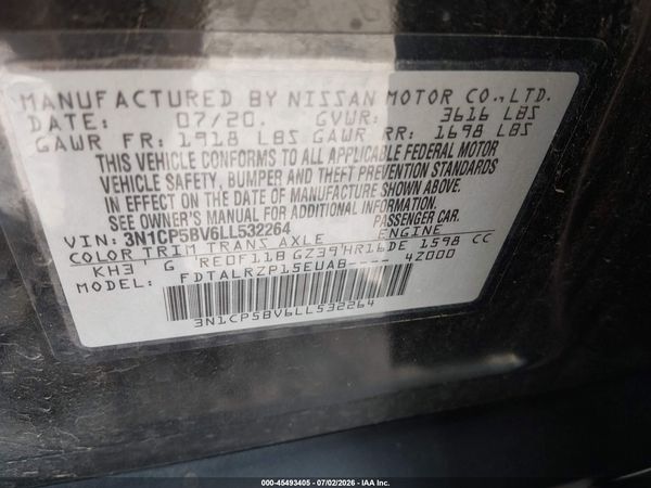 2020 NISSAN KICKS S XTRONIC CVT