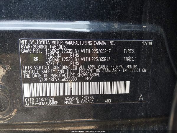 2020 TOYOTA RAV4 LE