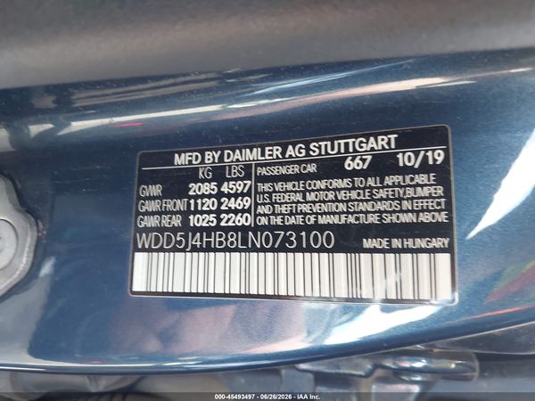 2020 MERCEDES-BENZ CLA 250 4MATIC
