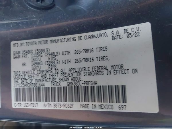 2022 TOYOTA TACOMA TRD OFF ROAD